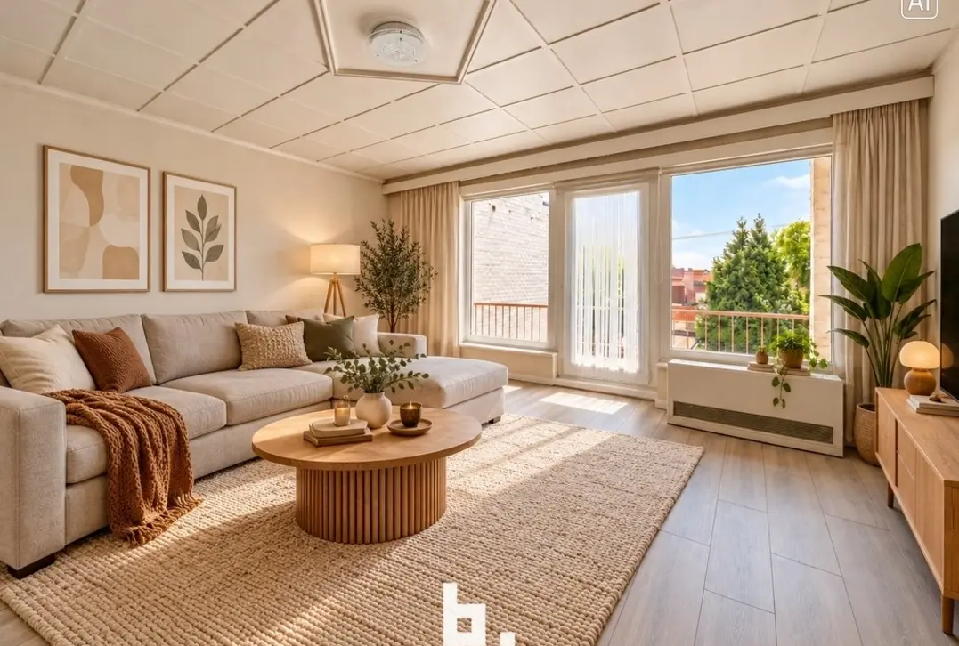 Ruim duplexappartement met 2 slaapkamers, zuidgericht terras, privatieve garage, oprit en extra bergplaats! - Roeselare