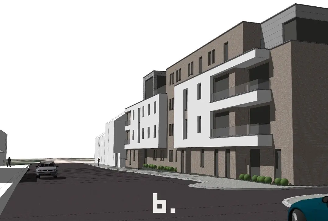 Projectgrond met vergunning voor 30 appartementen + 33 autostaanplaatsen te Charleroi - Fleurus