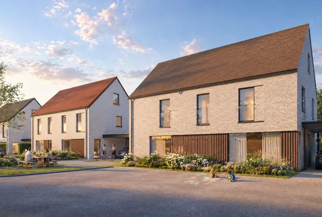 Halfopen nieuwbouwwoning in residentiële wijk - Varsenare