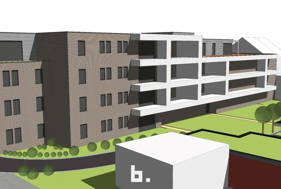 Projectgrond met vergunning voor 30 appartementen + 33 autostaanplaatsen te Charleroi - Fleurus