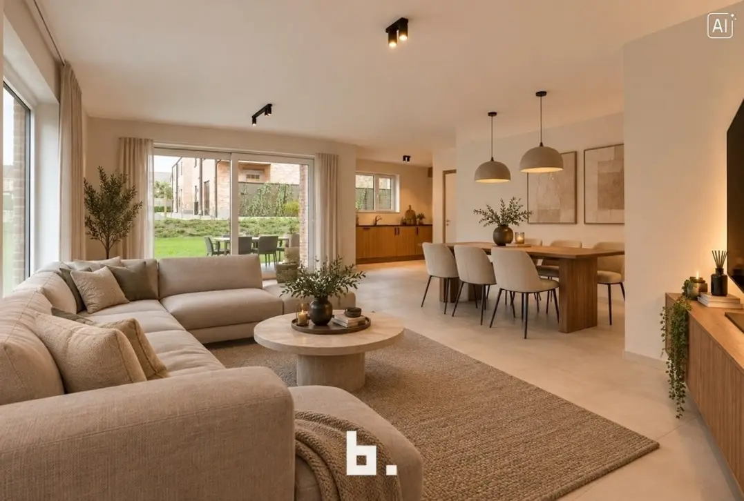 Ruime nieuwbouwwoning met 4 slaapkamers, garage en mooi afgewerkte tuin - Ledegem
